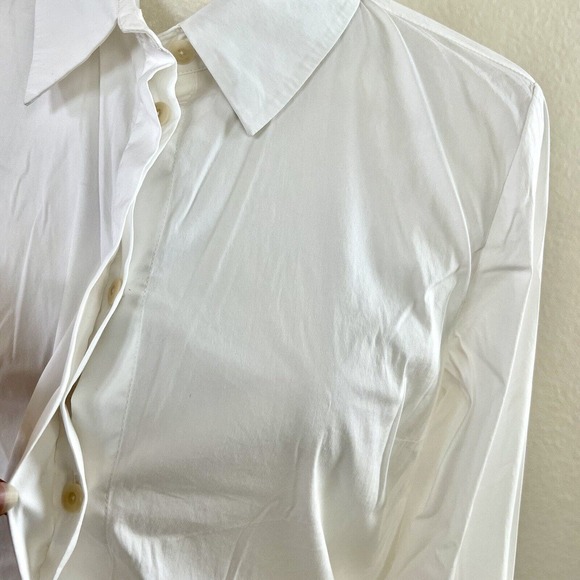 Diane Von Furstenberg DVF Sz Large Alison Drop Waist White & Red Pleated Dress - Picture 4 of 16